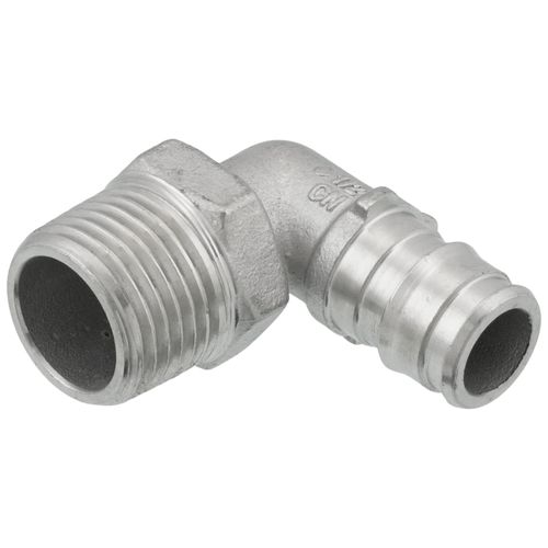 Main product image of 1/2" 304 Stainless Steel Expansion PEX x 1/2" Male 90-Degree Elbow