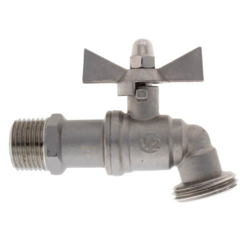 Main product image of 1/2" Male x Hose Bibb, Stainless Steel (Lead Free)
