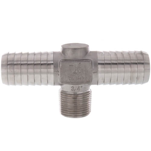 Main product image of 3/4" MPT x 1" Insert Stainless Steel Hydrant Tee