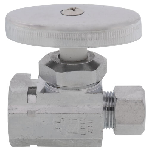 Main product image of 1/2" FIP x 3/8" OD Comp. Multi Turn Straight Stop Valve, Lead Free (Chrome)