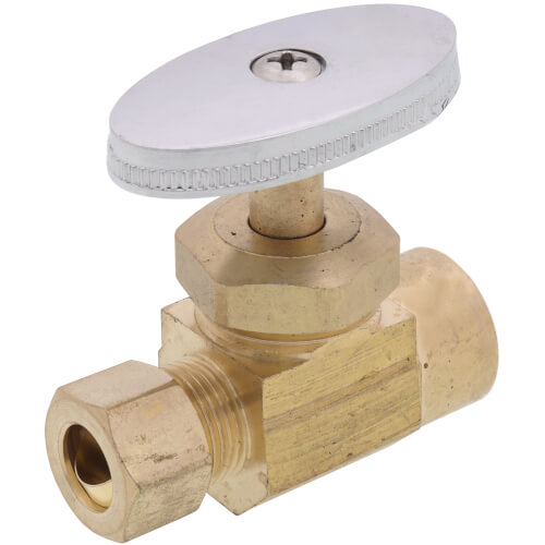 Main product image of 1/2" Sweat x 3/8" OD Comp. Multi Turn Straight Stop Valve, Lead Free (Rough Brass)