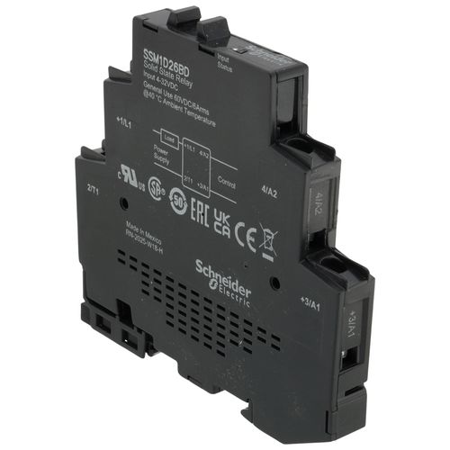 Main product image of Harmony Solid State Modular Relay, 1PH, DC Switching, 1 NO (6A, 4-32 VDC in, 1-60 VDC out)