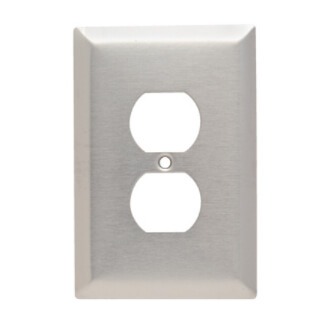 Main product image of 1-Gang Stainless Steel Duplex Receptacle Wall Plate