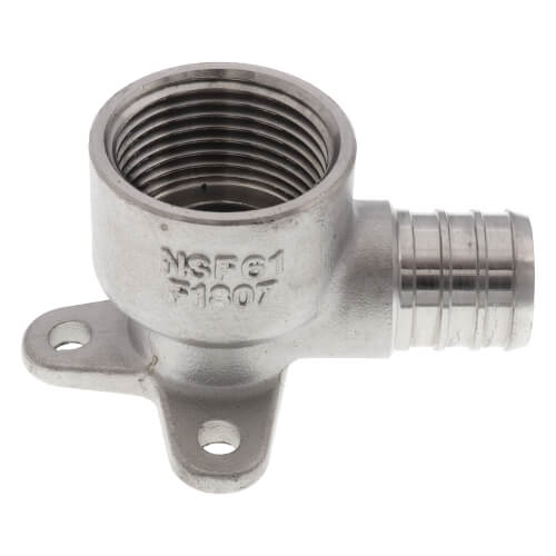 Main product image of 3/4" PEX x 3/4" NPT Stainless Steel Drop Ear 90-Degree Elbow