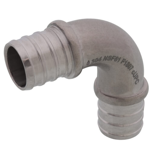 Main product image of 3/4" PEX Stainless Steel 90-Degree Elbow