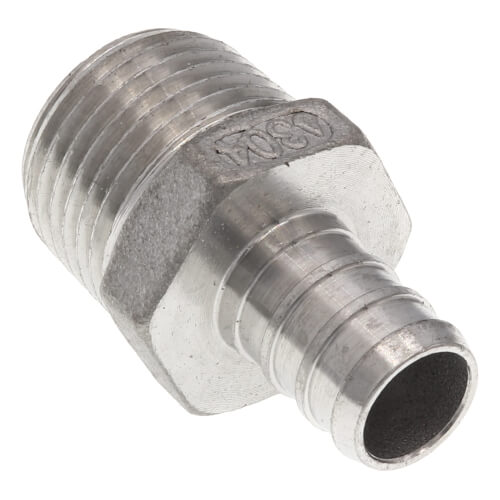 Main product image of 1/2" PEX x 1/2" NPT Stainless Steel Male Adapter