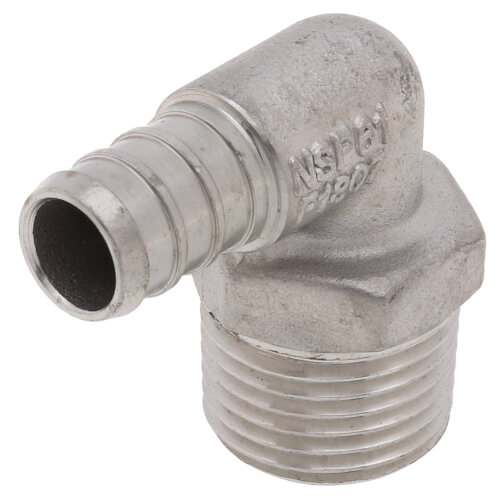 Main product image of 1/2" PEX x 1/2" Male Threaded Stainless Steel Elbow