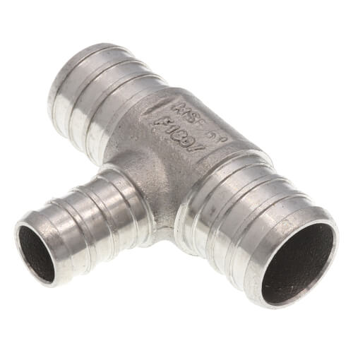 Main product image of 3/4" x 3/4" x 1/2" PEX Stainless Steel Tee (Lead Free)