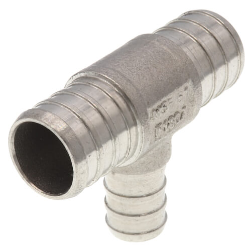 Main product image of 3/4" x 3/4" x 1/2" PEX Stainless Steel Tee (Lead Free)