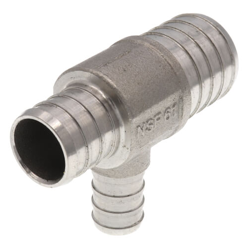 Main product image of 1" x 3/4" x 1/2" PEX Stainless Steel Tee (Lead Free)