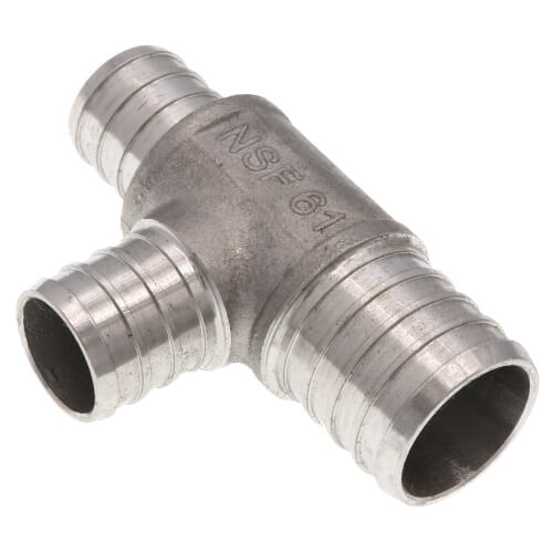 Main product image of 1" x 3/4" x 3/4" PEX Stainless Steel Tee (Lead Free)