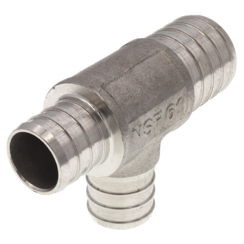 Main product image of 1" x 3/4" x 3/4" PEX Stainless Steel Tee (Lead Free)