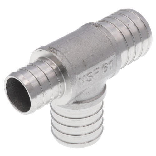 Main product image of 1" x 3/4" x 1" PEX Stainless Steel Tee (Lead Free)