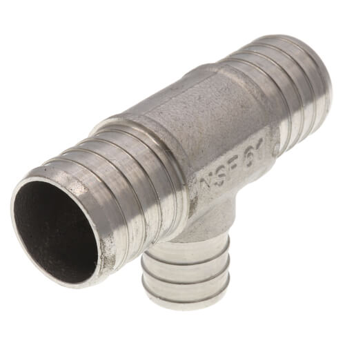 Main product image of 1" x 1" x 3/4" PEX Stainless Steel Tee (Lead Free)