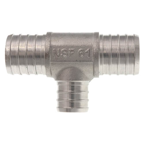 Main product image of 1" x 1" x 3/4" PEX Stainless Steel Tee (Lead Free)