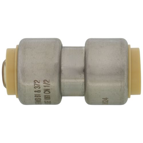 Main product image of 1/2" CTS 304 Stainless Steel Push-Fit Coupling (Lead Free)