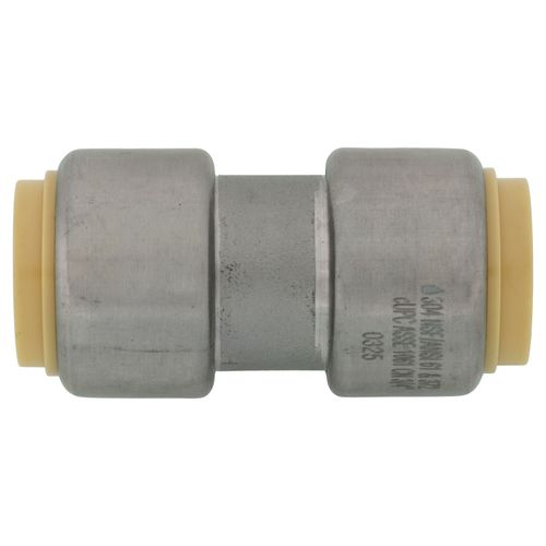 Main product image of 3/4" CTS 304 Stainless Steel Push-Fit Coupling (Lead Free)