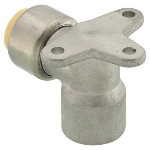 Main product image of 1/2" CTS x 1/2" FNPT 304 Stainless Steel Push-Fit 90-Degree Drop Ear Elbow (Lead Free)