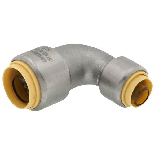 Main product image of 3/4" x 1/2" CTS 304 Stainless Steel Push-Fit 90-Degree Elbow (Lead Free)