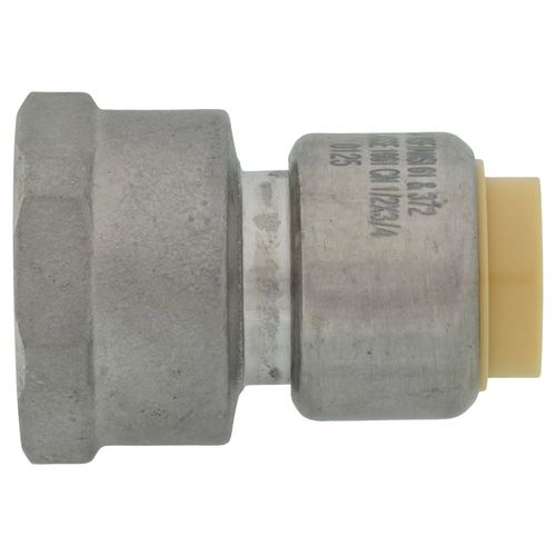 Main product image of 1/2" CTS x 3/4" FNPT 304 Stainless Steel Push-Fit Adapter (Lead Free)