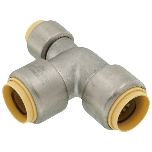 Main product image of 3/4" x 1/2" x 3/4" CTS 304 Stainless Steel Push-Fit Reducer Tee (Lead Free)