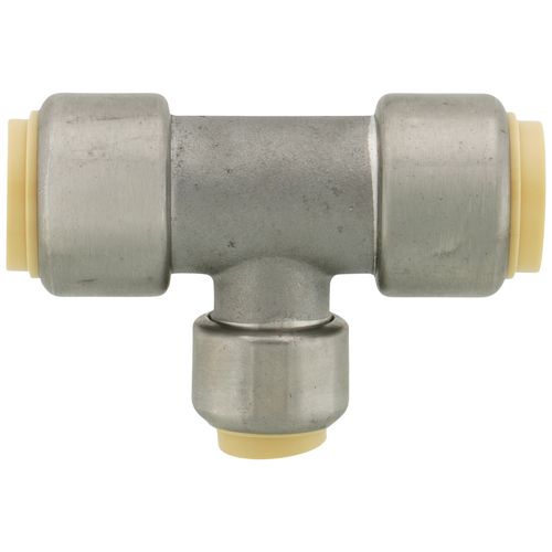 Main product image of 3/4" x 3/4" x 1/2" CTS 304 Stainless Steel Push-Fit Reducer Tee (Lead Free)