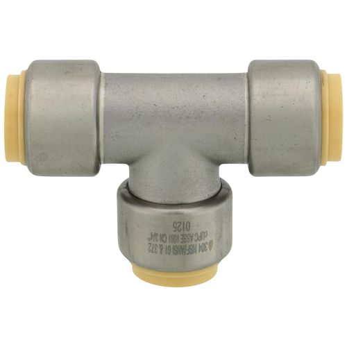 Main product image of 3/4" CTS 304 Stainless Steel Push-Fit Tee (Lead Free)