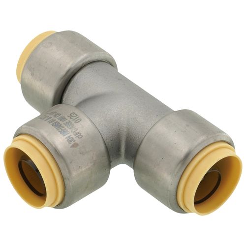 Main product image of 3/4" CTS 304 Stainless Steel Push-Fit Tee (Lead Free)