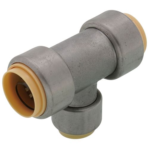 Main product image of 1" x 1" x 3/4" CTS 304 Stainless Steel Push-Fit Reducer Tee (Lead Free)