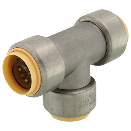 Main product image of 1" CTS 304 Stainless Steel Push-Fit Tee (Lead Free)