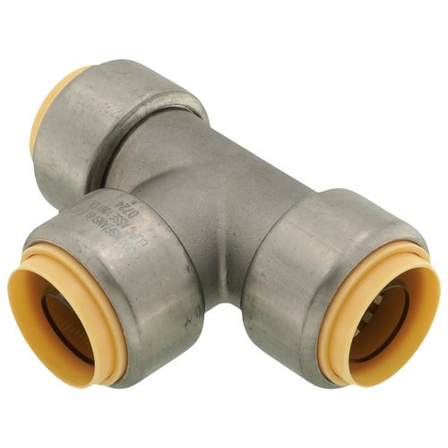 Main product image of 1" CTS 304 Stainless Steel Push-Fit Tee (Lead Free)