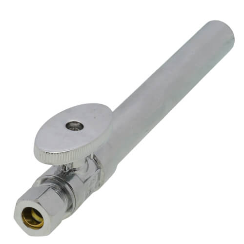 Main product image of 1/2" Sweat x 3/8" OD Compression Straight Stop, Lead Free (Chrome)