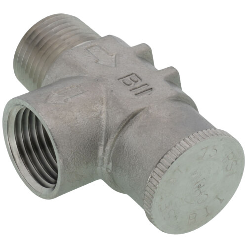 Main product image of 1/2" Stainless Steel Relief Valve, Non-Adjustable, 75 psi (Lead Free)