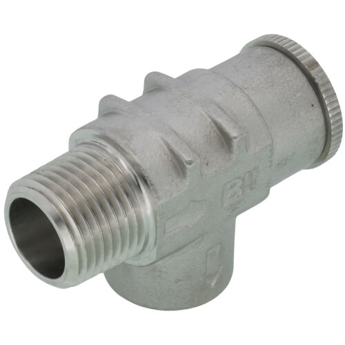 Main product image of 1/2" Stainless Steel Relief Valve, Non-Adjustable, 100 PSI (Lead Free)
