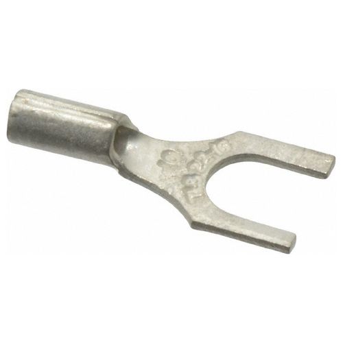 Main product image of Fork Terminal Red, Non-Insulated, #10 Stud, Crimp 600V (Pack of 100), A18-10F