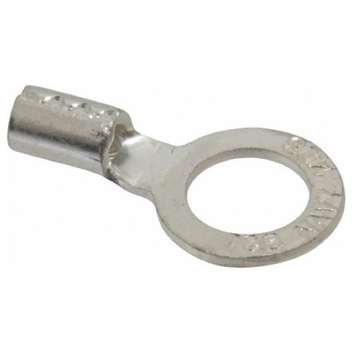 Main product image of Round Ring Terminal, Non-Insulated, 8 AWG, Crimp 1.49" Long, 0.82" Wide, Red (Pack of 25), D8-12