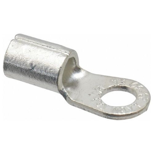 Main product image of Round Ring Terminal, Non-Insulated, 6 AWG, Crimp 1.13" Long, 0.48" Wide, Blue (Pack of 20), E6-14