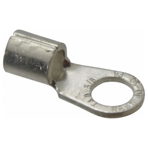 Main product image of Round Ring Terminal, Non-Insulated, 4 AWG, Crimp 1.35" Long, 0.6" Wide, Yellow (Pack of 20), F4-38