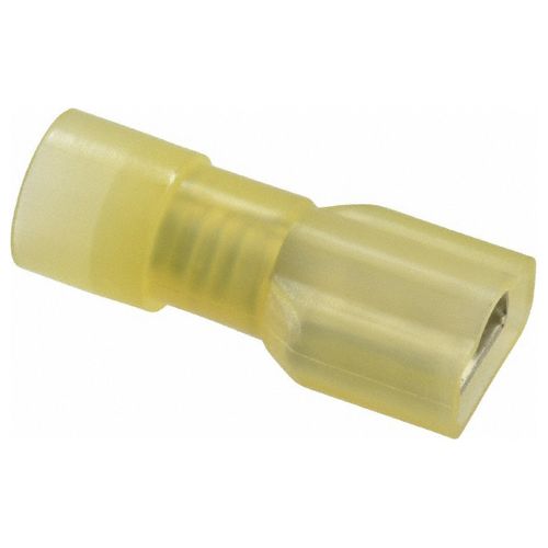 Main product image of Female Wire Disconnect, Yellow, Nylon, 12-10 AWG, 1/4" Tab (Pack of 75), TNF10-250FD-XV
