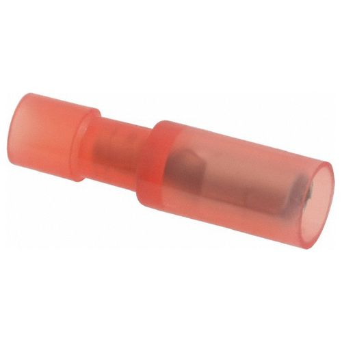 Main product image of 22 to 16 AWG Bullet Connector 0.153" Bullet Dia., Red Nylon Insulation (Pack of 75), TNF18-4FB-XV