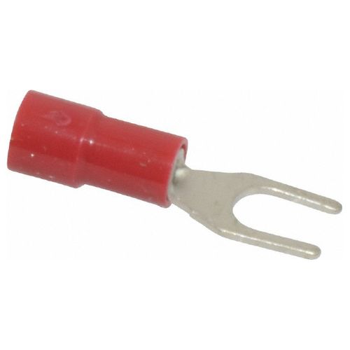 Main product image of Fork Terminal Red, Vinyl, Partially Insulated, #8 Stud, Crimp 600V (Pack of 75), TV18-8F-XV