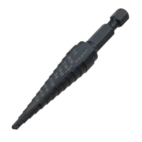 Main product image of 1/8" to 1/2" Vari-Bit Step Drill Bit w/ 1/4" Shank