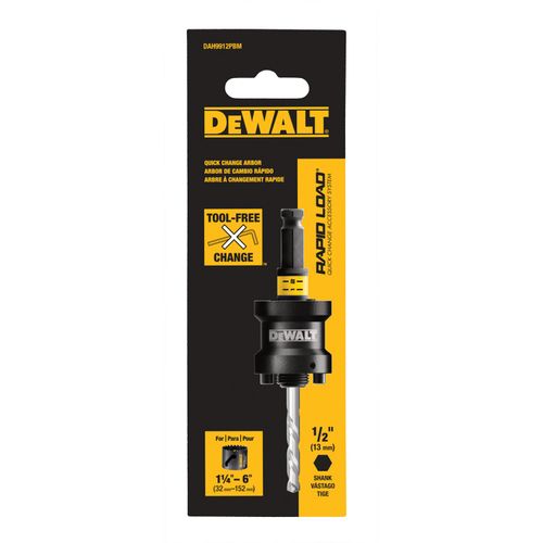Main product image of 1-1/4" - 6" RAPID LOAD Quick Change Hole Saw Arbor, 1/2" Shank