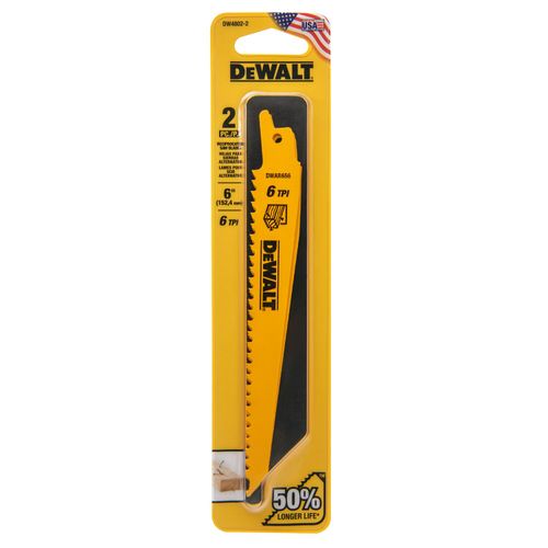 Main product image of 6" 6 TPI Taper Back Bi-Metal Reciprocating Saw Blade (2 Pack)