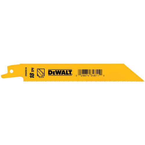 Main product image of 6" 14 TPI Straight Back Bi-Metal Reciprocating Blade (5 Pack)