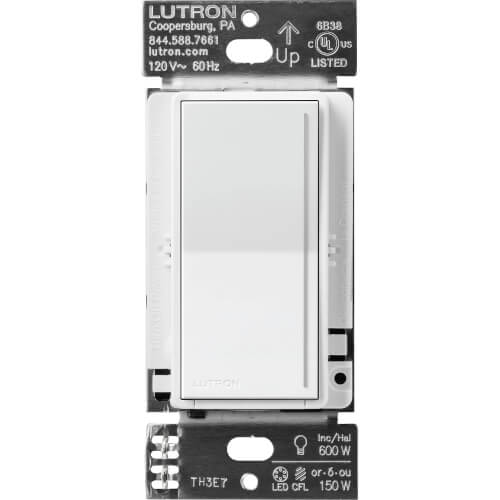 Main product image of Sunnata LED+ Dimmer Switch and Accessory Switch, 3-Way Kit, 150W LED, No Neutral Required,120V, STCL-153MRH-WH, White