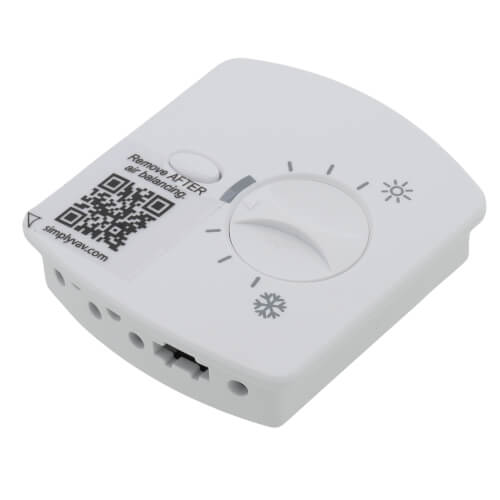 Main product image of SimplyVAV Room Temp. Sensor, Setpoint Dial, Override, Modular, White (10k Ohms)