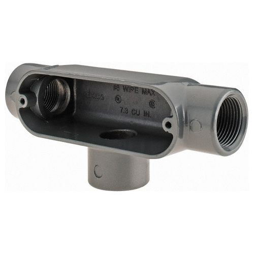 Main product image of 3/4" Threaded Die Cast Aluminum T-Style Conduit Body, AT-2