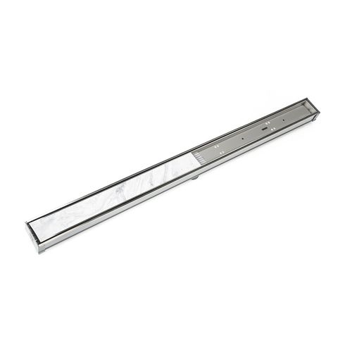 Main product image of 48" S-PVC Series Complete Kit w/ Tile Insert Frame (Satin Stainless)