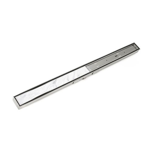 Main product image of 48" S-Stainless Steel Series Complete Kit with Tile Insert Frame (Polished Stainless)